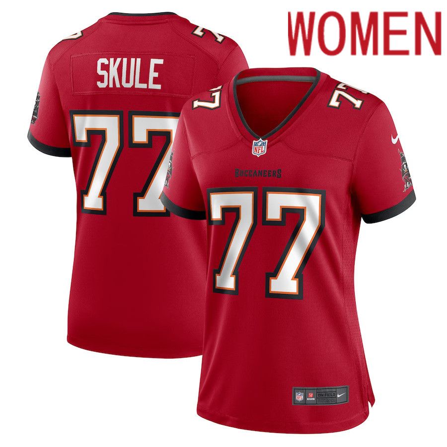 Women Tampa Bay Buccaneers 77 Justin Skule Nike Red Home Game Player NFL Jersey